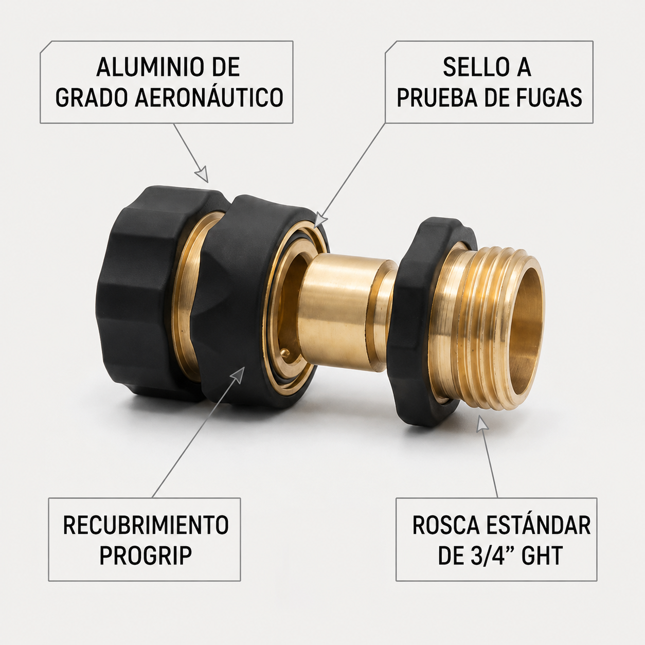 Set de Conectores Rápidos para Manguera de Jardín