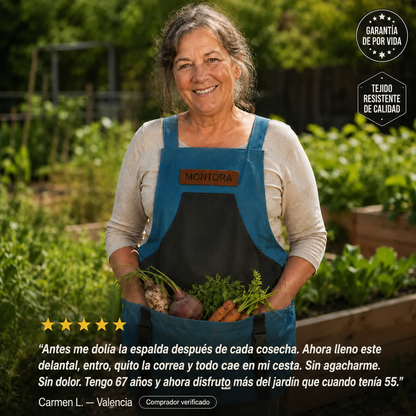 Delantal de Jardinería con Bolsillos – Resistente y Ajustable | Talla Única