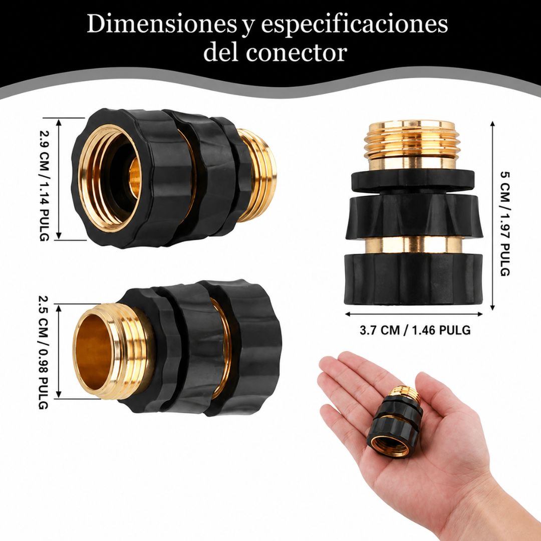 Set de Conectores Rápidos para Manguera de Jardín