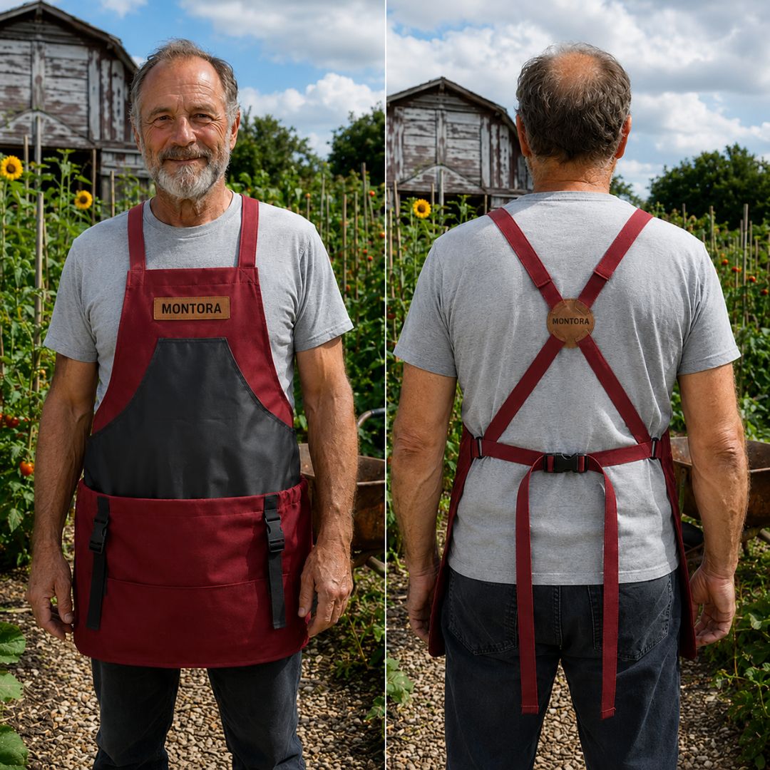 Delantal de Jardinería con Bolsillos – Resistente y Ajustable | Talla Única