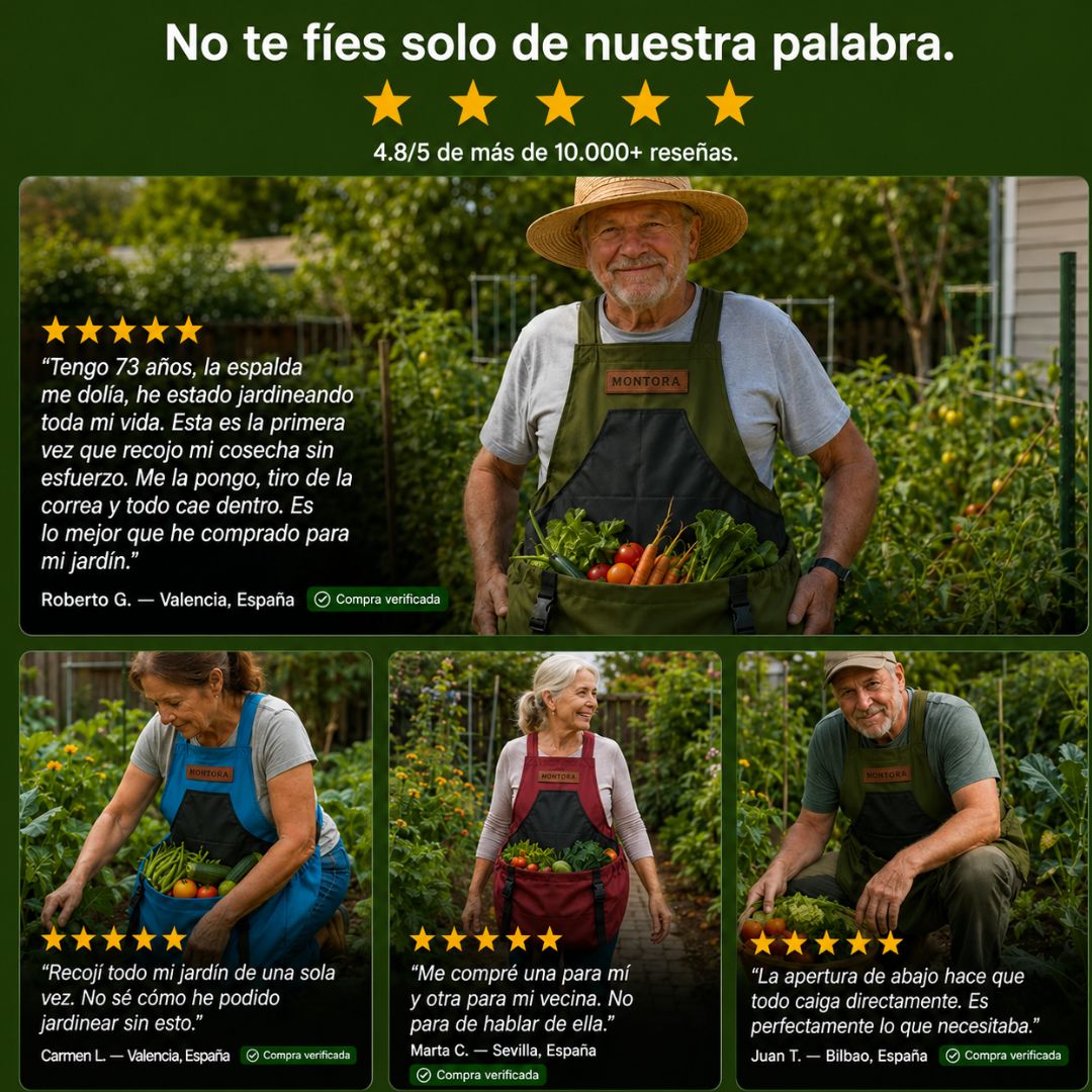 Delantal de Jardinería con Bolsillos – Resistente y Ajustable | Talla Única
