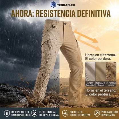 TerraFlex — Pantalón Táctico Impermeable con 9 Bolsillos que Aguanta Todo