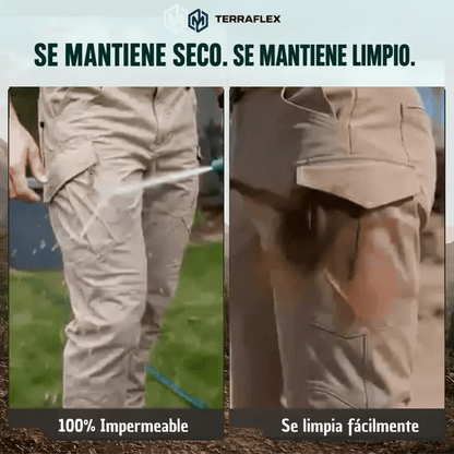 TerraFlex — Pantalón Táctico Impermeable con 9 Bolsillos que Aguanta Todo